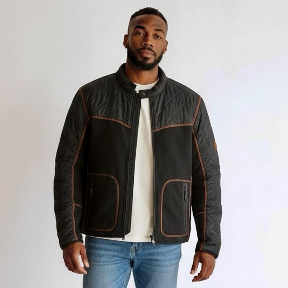 Genuine Harley Davidson Pratt Black &  Orange Lightweight Zip-Up Jacket Men’s XL
